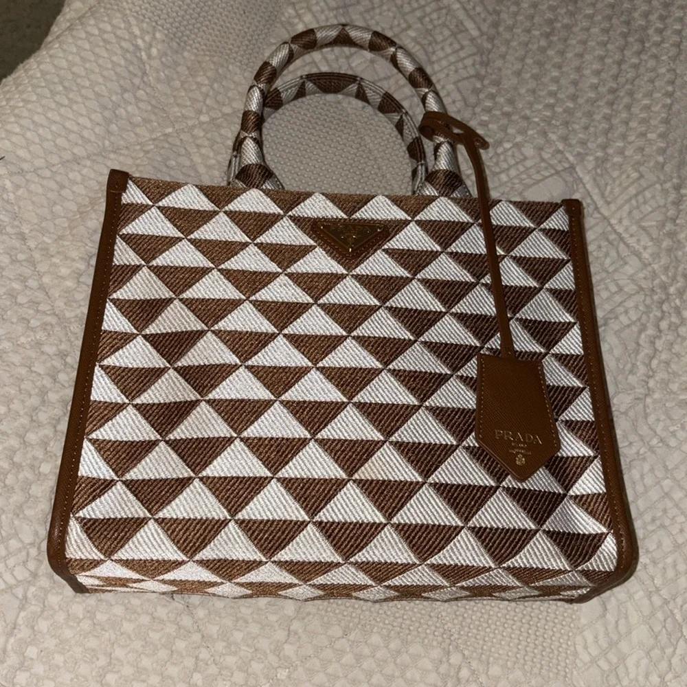Prada small Symbole jacquard tote bag - Picture 8 of 12
